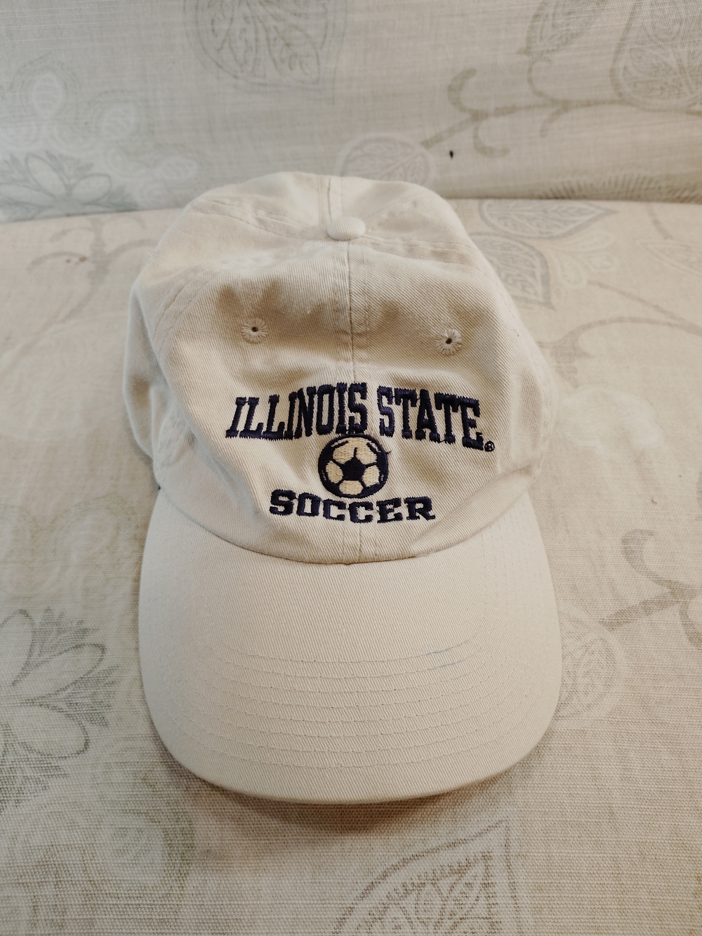 The Game Beige Illinois State Soccer Cap with Black Embroidery